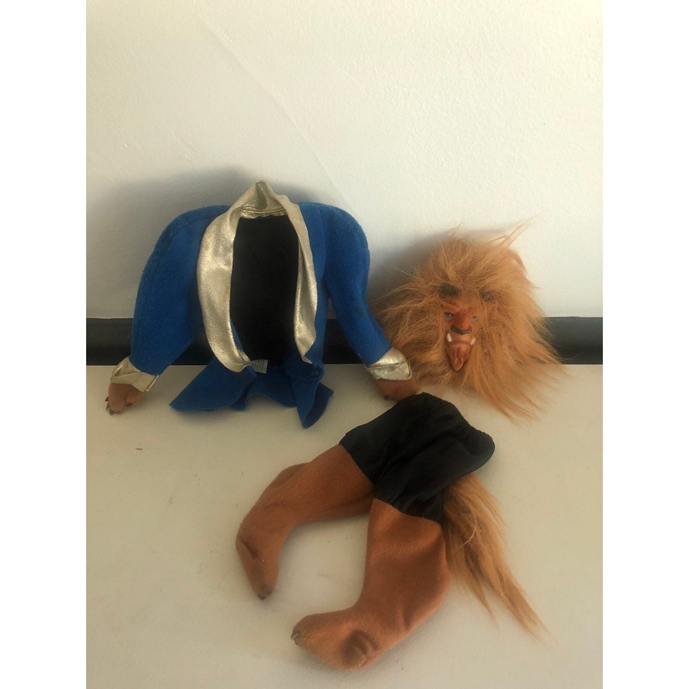 Vintage 1991 Disney Beauty and the Beast Outfit Costume‎ w/Mask 3pc